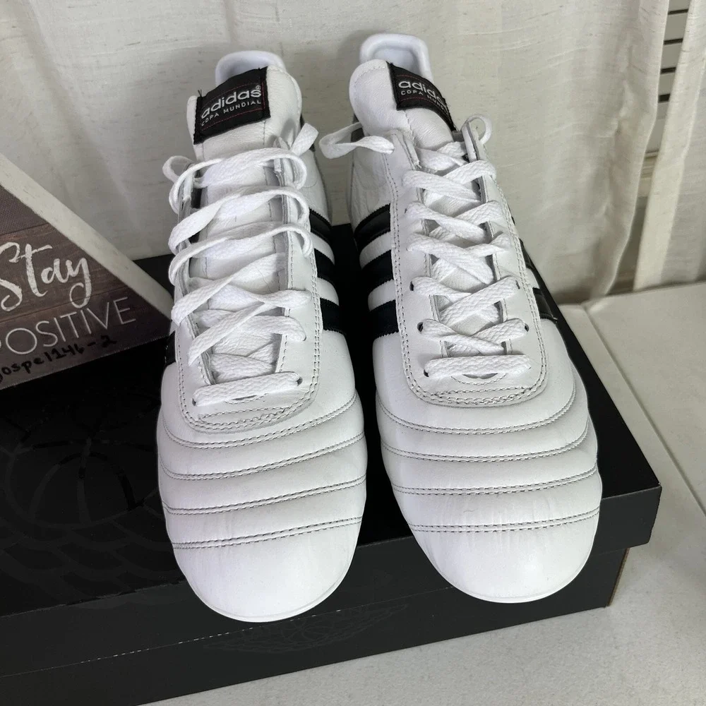 Adidas Copa Mundial Leather White Black‎ Soccer Shoes Cleats ID4050 Men's Size 7